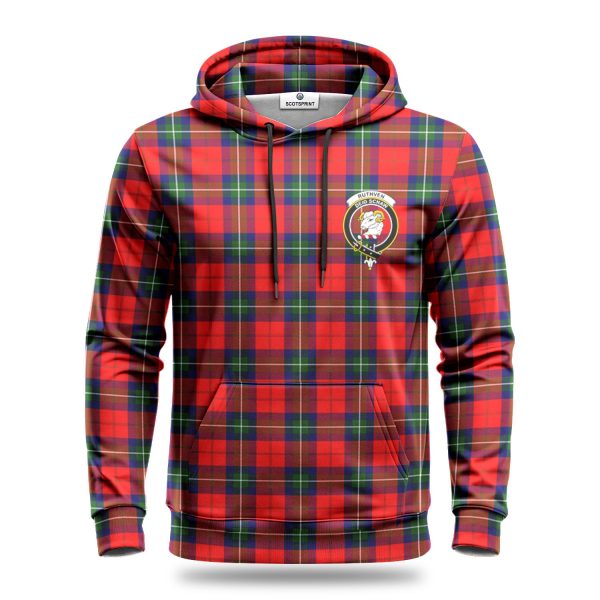 Ruthven Modern Tartan Crest Hoodie For Discount - Image 2