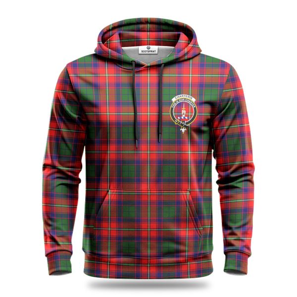 Charteris (Earl of Wemyss) Tartan Crest Hoodie Hot on Sale - Image 2