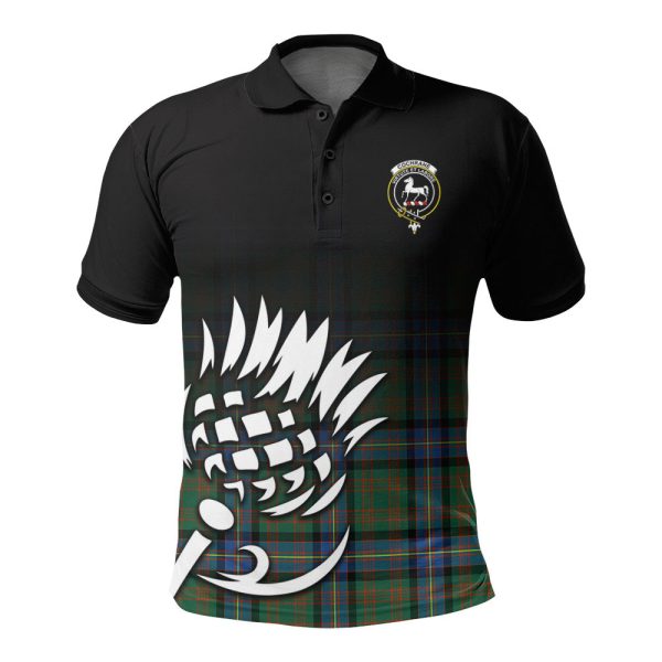 Cochrane Ancient Tartan Crest Polo Shirt - Thistle Black Style Discount