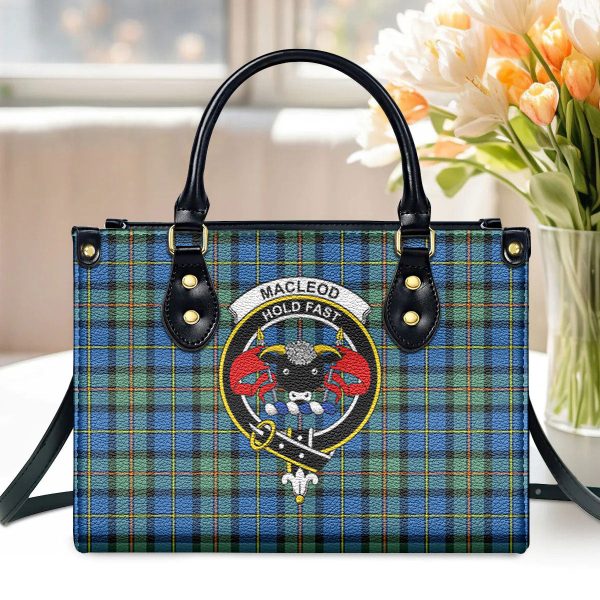 MacLeod of Harris Ancient Tartan Crest Leather Handbag Online Sale