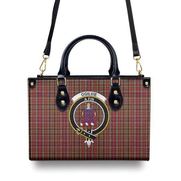 Ogilvie Tartan Crest Leather Handbag Online Sale - Image 4