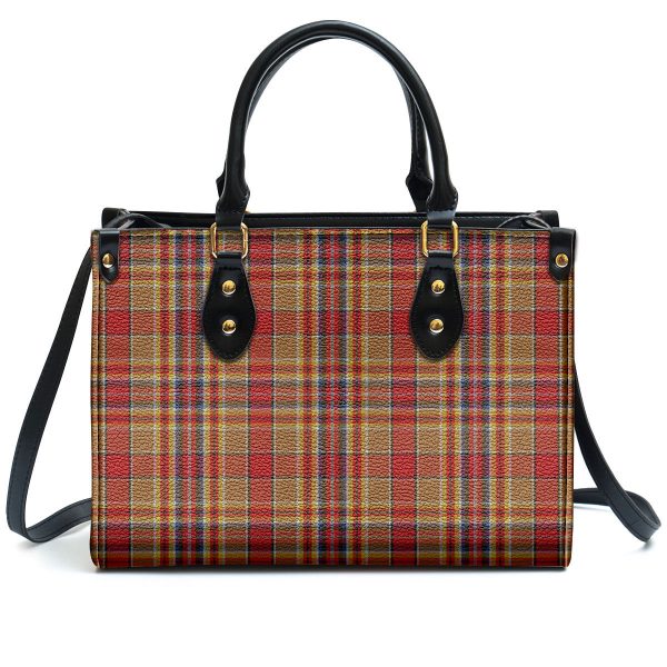 McGlashan Tartan Crest Leather Handbag For Cheap - Image 2