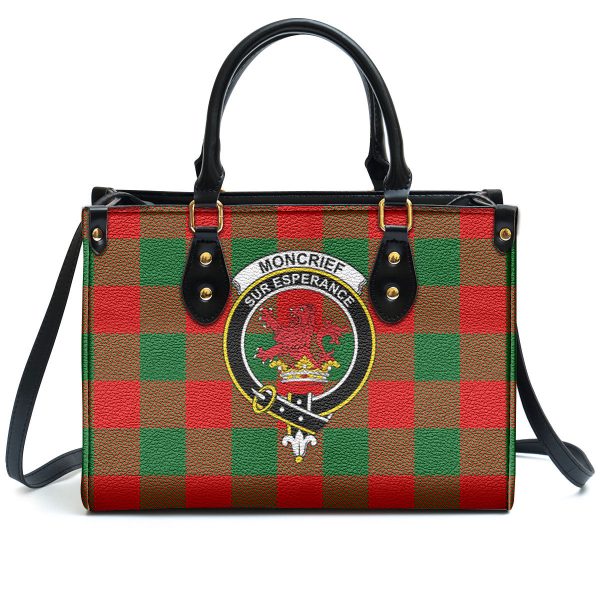 Moncrief Tartan Crest Leather Handbag Online now - Image 2