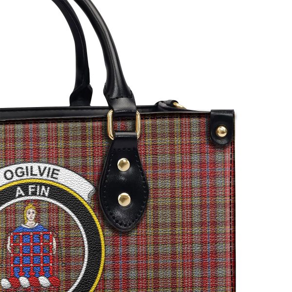 Ogilvie Tartan Crest Leather Handbag Online Sale - Image 5