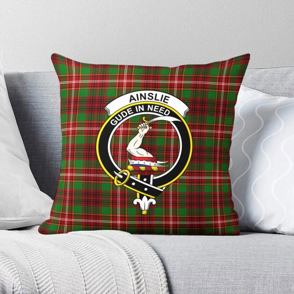 Ainslie Tartan Crest Pillow Cover For Cheap