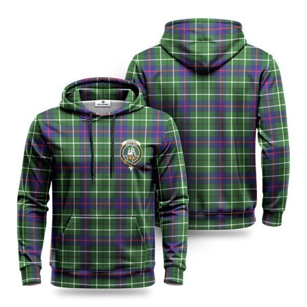 Duncan Modern Tartan Crest Hoodie Discount