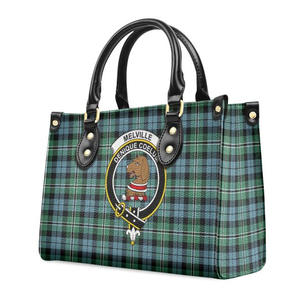 Melville Tartan Crest Leather Handbag Discount - Image 3
