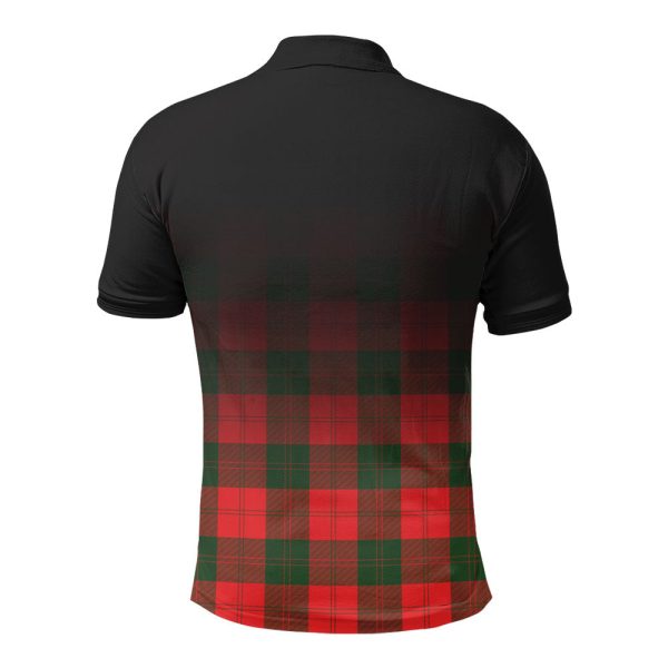 Erskine Modern Tartan Crest Polo Shirt - Thistle Black Style For Sale - Image 2