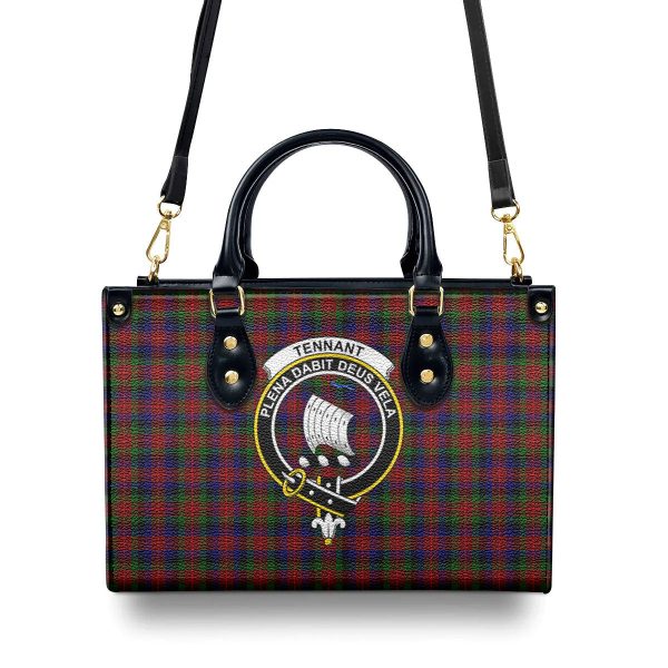 Tennant Tartan Crest Leather Handbag For Discount - Image 4