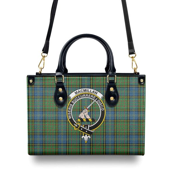 MacMillan Hunting Ancient Tartan Crest Leather Handbag Discount - Image 4