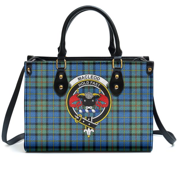MacLeod of Harris Ancient Tartan Crest Leather Handbag Online Sale - Image 2