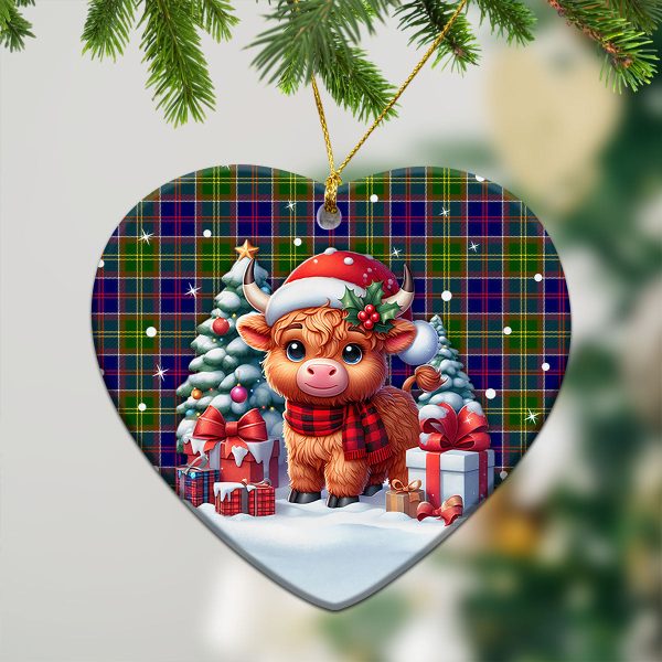 Arnott Tartan Christmas Ceramic Ornament - Highland Cow Winter Style Discount - Image 5