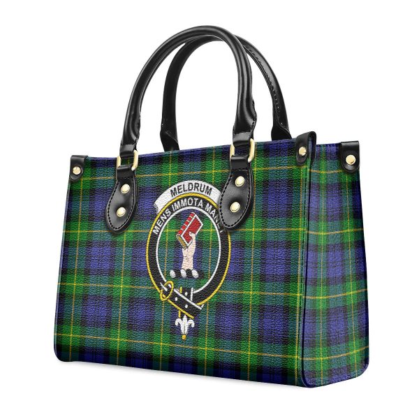 Meldrum Tartan Crest Leather Handbag Fashion - Image 3