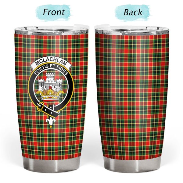 McLachlan Hunting Modern Tartan Crest Tumbler on Sale - Image 3