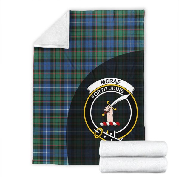 McRae Hunting Ancient Tartan Crest Blanket Wave Style Online now