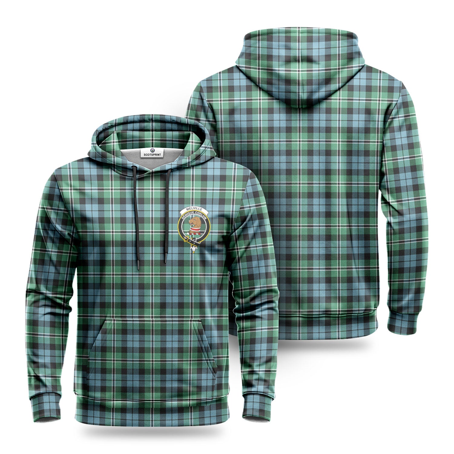 Melville Tartan Crest Hoodie Fashion