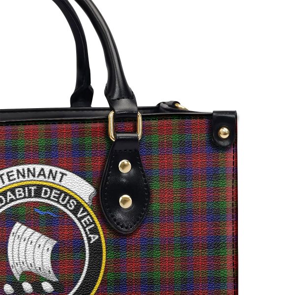 Tennant Tartan Crest Leather Handbag For Discount - Image 5
