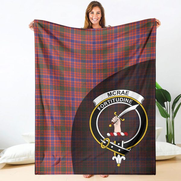 McRae Ancient Tartan Crest Blanket Wave Style Online - Image 4