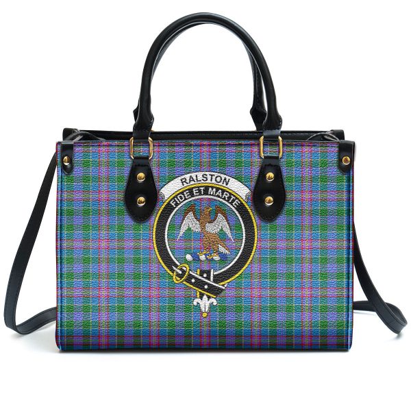 Ralston Tartan Crest Leather Handbag Sale - Image 2