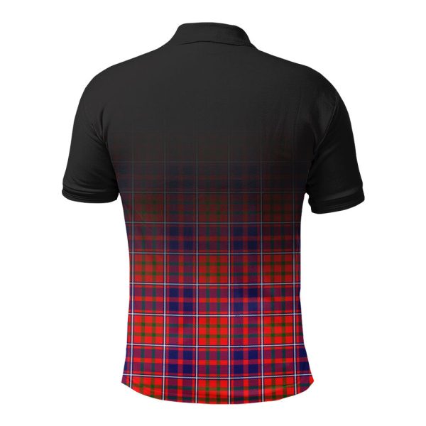 Cameron of Lochiel Modern Tartan Crest Polo Shirt - Thistle Black Style Cheap - Image 2