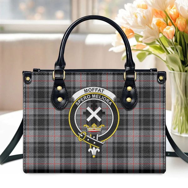Moffat Modern Tartan Crest Leather Handbag Hot on Sale