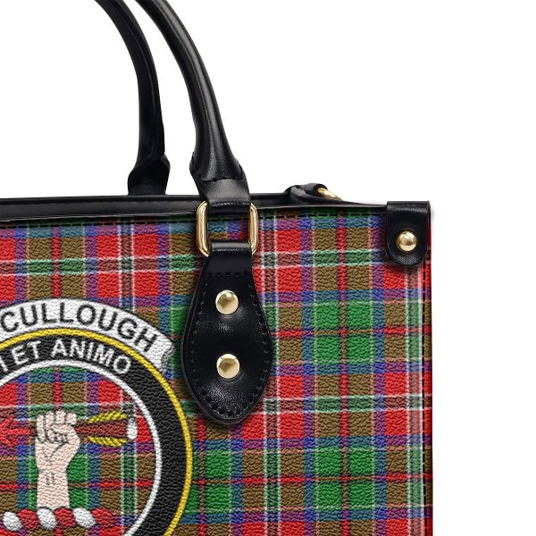 McCullough Tartan Crest Leather Handbag For Sale - Image 5