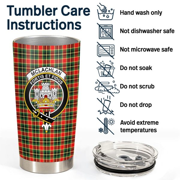 McLachlan Hunting Modern Tartan Crest Tumbler on Sale - Image 4