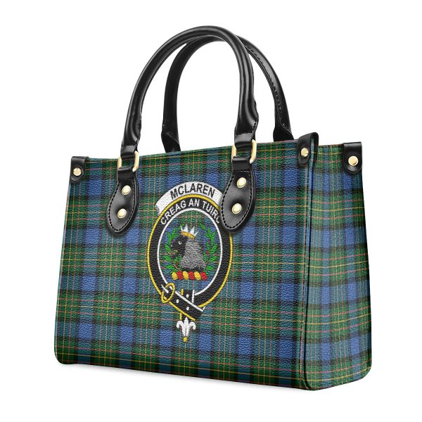 McLaren Ancient Tartan Crest Leather Handbag For Sale - Image 3