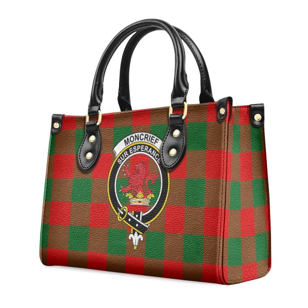 Moncrief Tartan Crest Leather Handbag Online now - Image 3