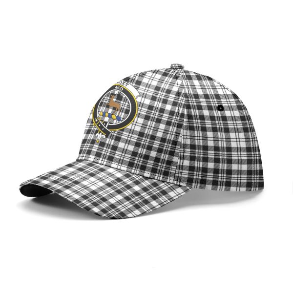 Scott Black & White Modern Tartan Crest Classic Cap Cheap - Image 2