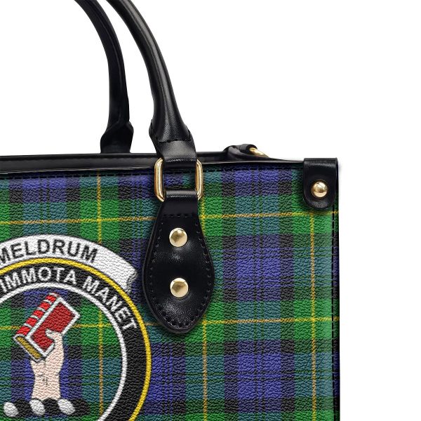 Meldrum Tartan Crest Leather Handbag Fashion - Image 5