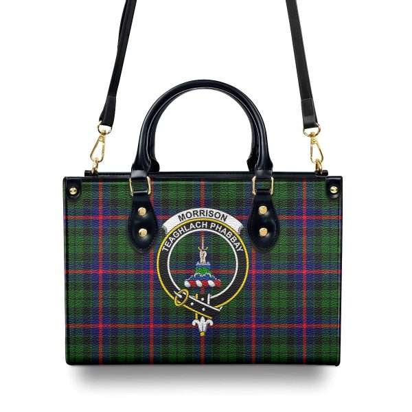 Morrison Modern Tartan Crest Leather Handbag Online Sale - Image 4