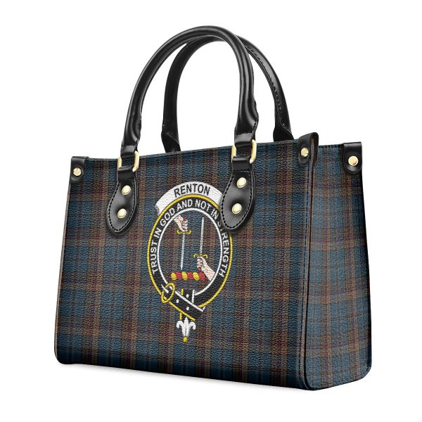 Renton Tartan Crest Leather Handbag For Cheap - Image 3