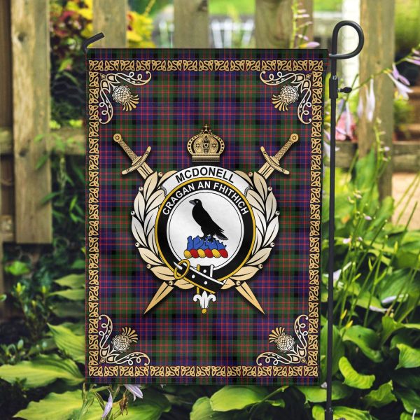 McDonell Modern Tartan Crest Garden Flag - Celtic Thistle Style Online - Image 2
