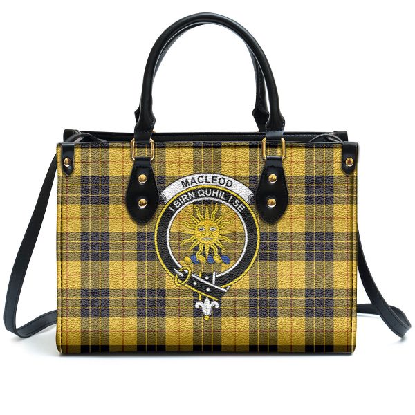MacLeod of Lewis Ancient Tartan Crest Leather Handbag Sale - Image 2