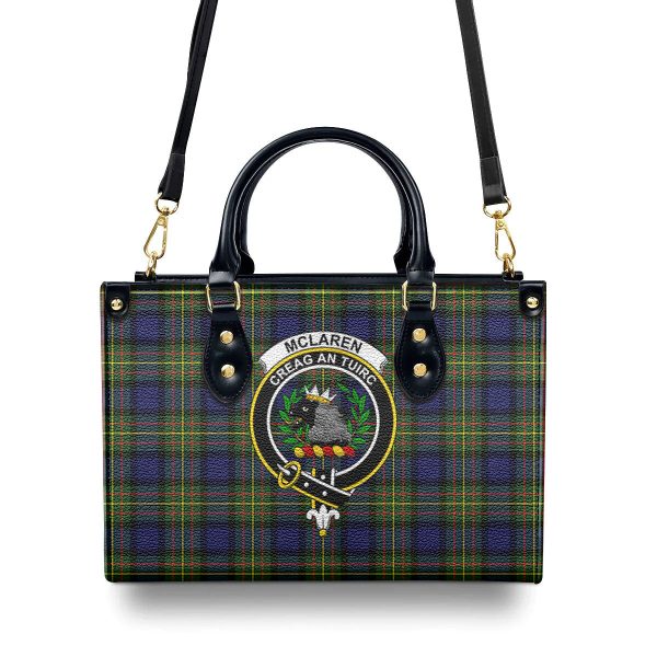 McLaren Modern Tartan Crest Leather Handbag Fashion - Image 4