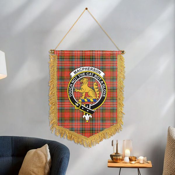 MacPherson Weathered Tartan Crest Wall Hanging Banner For Discount - Image 3