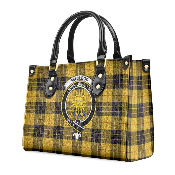 MacLeod of Lewis Ancient Tartan Crest Leather Handbag Sale - Image 3