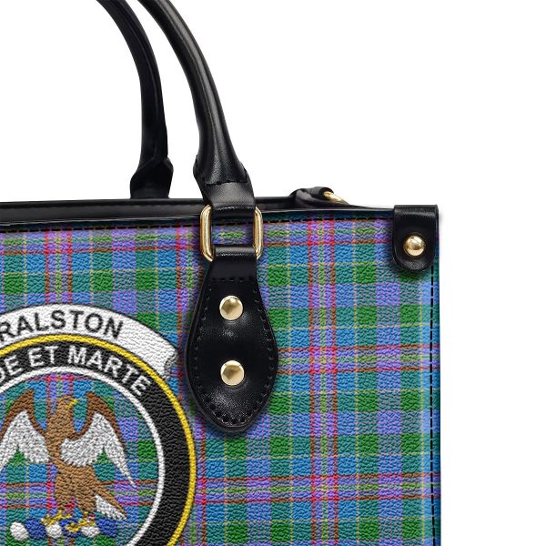 Ralston Tartan Crest Leather Handbag Sale - Image 5
