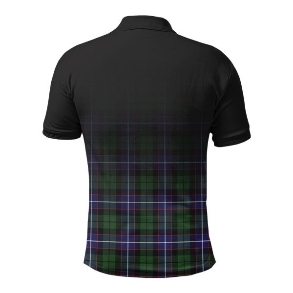 Galbraith Modern Tartan Crest Polo Shirt - Thistle Black Style Online Sale - Image 2