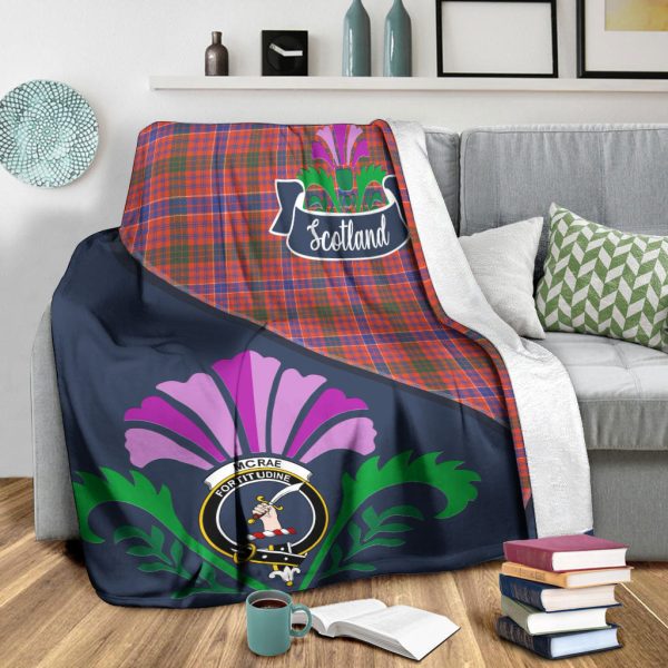 McRae Ancient Tartan Crest Premium Blanket - Thistle Style Supply - Image 3