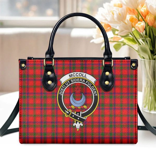 McColl Tartan Crest Leather Handbag Online now