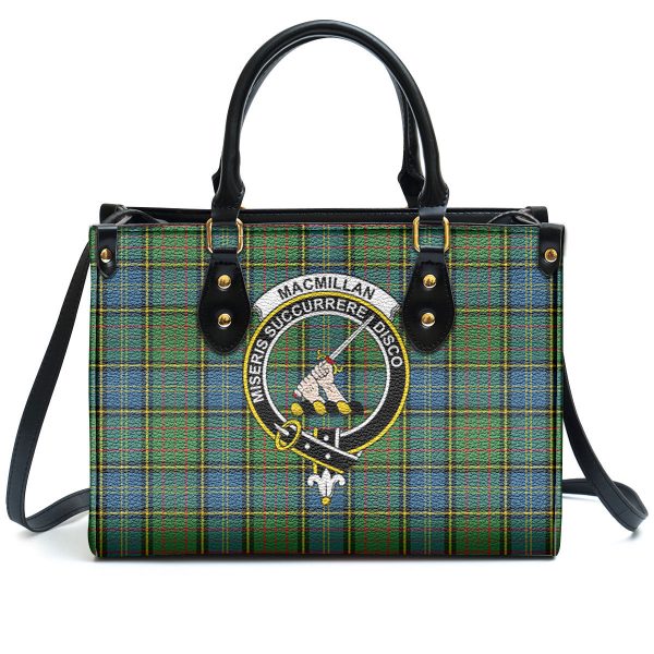 MacMillan Hunting Ancient Tartan Crest Leather Handbag Discount - Image 2