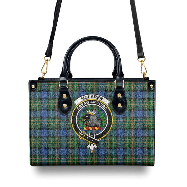 McLaren Ancient Tartan Crest Leather Handbag For Sale - Image 4