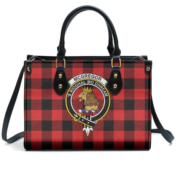 McGregor Rob Roy Modern Tartan Crest Leather Handbag Discount - Image 2