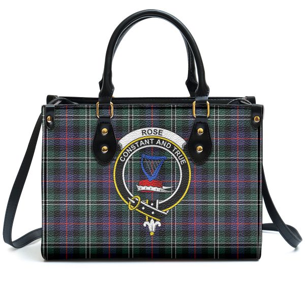 Rose Hunting Modern Tartan Crest Leather Handbag Online Hot Sale - Image 2