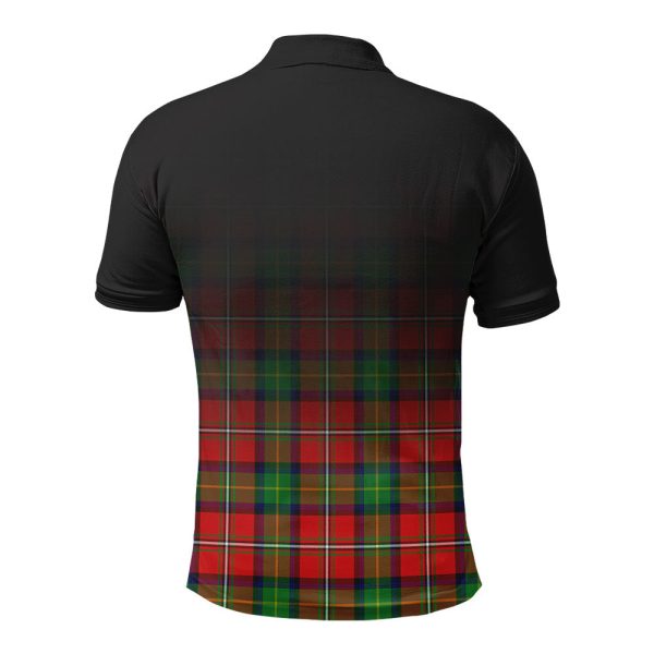 Fullarton Tartan Crest Polo Shirt - Thistle Black Style For Sale - Image 2