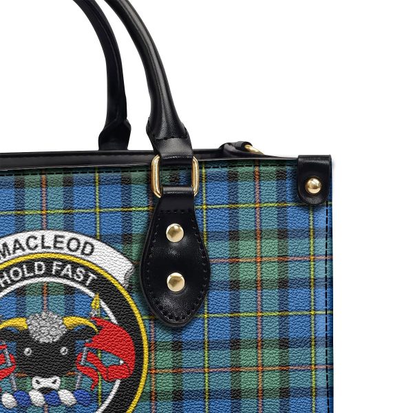 MacLeod of Harris Ancient Tartan Crest Leather Handbag Online Sale - Image 5