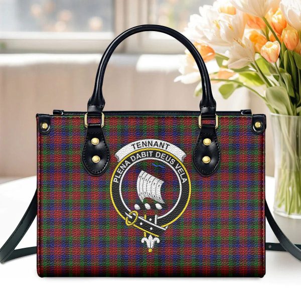 Tennant Tartan Crest Leather Handbag For Discount