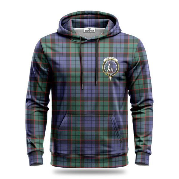 Fletcher Modern Tartan Crest Hoodie For Discount - Image 2
